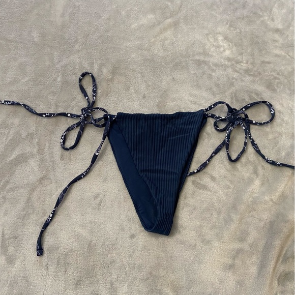 New! Frankie’s Bikini’s Tia ribbed thong string bikini bottom 24423 - Picture 6 of 10